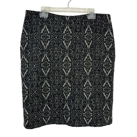 Talbots Dresses & Skirts - Talbots Wool Blend Career Pencil Skirt Black Gray Jacquard Lined Size 16 GUC